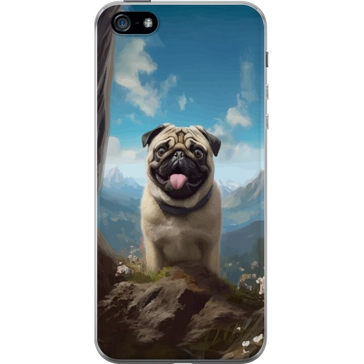 Mobilcover til Apple iPhone 5 med Glad Hund motiv i gruppen SMARTPHONES & TABLETS / Mobil Beskyttelse / Apple / iPhone 5/5S/SE hos TP E-commerce Nordic AB (A51125)