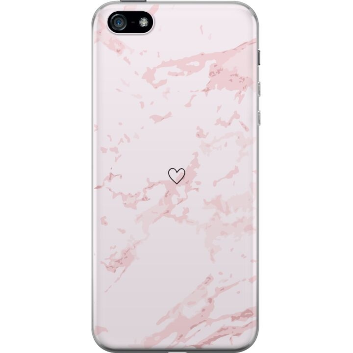 Mobilcover til Apple iPhone 5 med Rosa Hjerte motiv i gruppen SMARTPHONES & TABLETS / Mobil Beskyttelse / Apple / iPhone 5/5S/SE hos TP E-commerce Nordic AB (A51130)