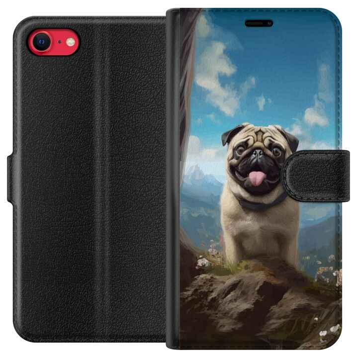 Tegnebogsetui til Apple iPhone 7 med Glad Hund motiv i gruppen SMARTPHONES & TABLETS / Mobil Beskyttelse / Apple / iPhone 7 hos TP E-commerce Nordic AB (A51395)