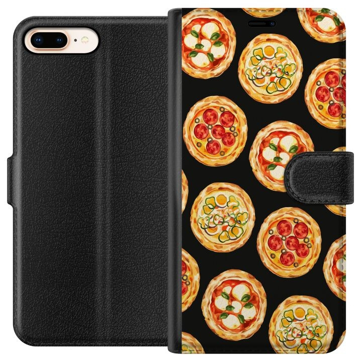 Tegnebogsetui til Apple iPhone 7 Plus med Pizza motiv i gruppen SMARTPHONES & TABLETS / Mobil Beskyttelse / Apple / iPhone 7 Plus hos TP E-commerce Nordic AB (A51444)