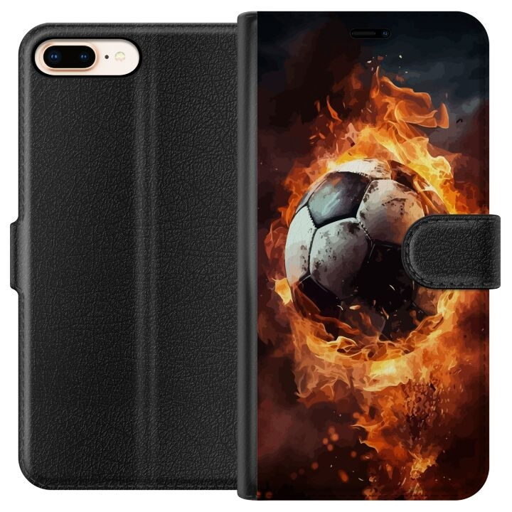 Tegnebogsetui til Apple iPhone 7 Plus med Fodbold motiv i gruppen SMARTPHONES & TABLETS / Mobil Beskyttelse / Apple / iPhone 7 Plus hos TP E-commerce Nordic AB (A51452)