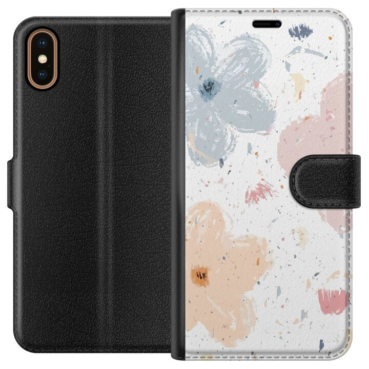 Tegnebogsetui til Apple iPhone X med Blomster motiv i gruppen SMARTPHONES & TABLETS / Mobil Beskyttelse / Apple / iPhone X/XS hos TP E-commerce Nordic AB (A51767)