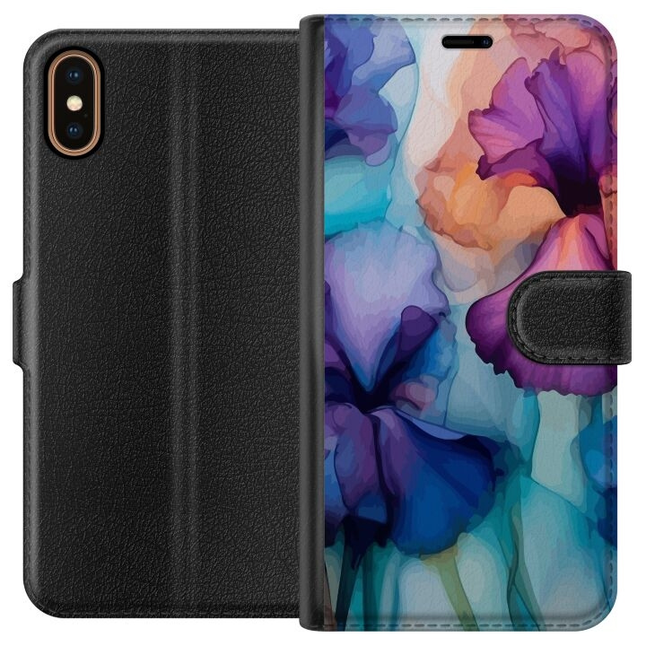 Tegnebogsetui til Apple iPhone XS med Magiske blomster motiv i gruppen SMARTPHONES & TABLETS / Mobil Beskyttelse / Apple / iPhone X/XS hos TP E-commerce Nordic AB (A51866)