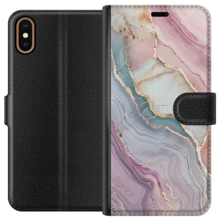 Tegnebogsetui til Apple iPhone XS med Marmor motiv i gruppen SMARTPHONES & TABLETS / Mobil Beskyttelse / Apple / iPhone X/XS hos TP E-commerce Nordic AB (A51885)