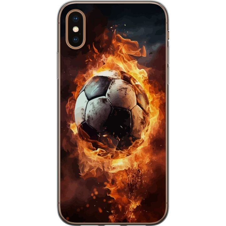 Mobilcover til Apple iPhone XS Max med Fodbold motiv i gruppen SMARTPHONES & TABLETS / Mobil Beskyttelse / Apple / iPhone XS Max hos TP E-commerce Nordic AB (A51965)