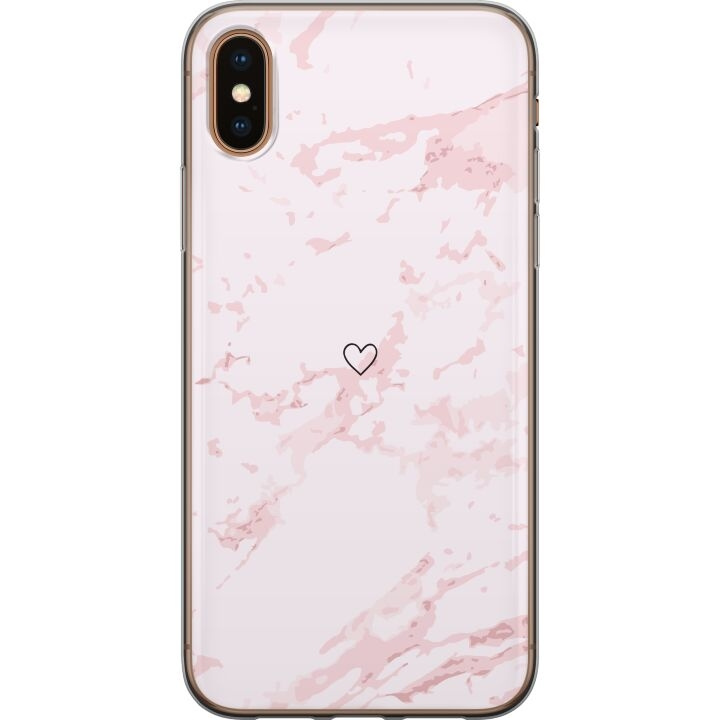 Mobilcover til Apple iPhone XS Max med Rosa Hjerte motiv i gruppen SMARTPHONES & TABLETS / Mobil Beskyttelse / Apple / iPhone XS Max hos TP E-commerce Nordic AB (A51967)