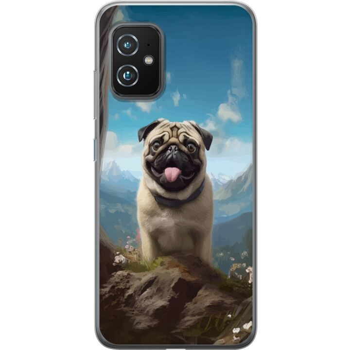 Mobilcover til Asus Zenfone 8 med Glad Hund motiv i gruppen SMARTPHONES & TABLETS / Mobil Beskyttelse / Asus hos TP E-commerce Nordic AB (A52043)