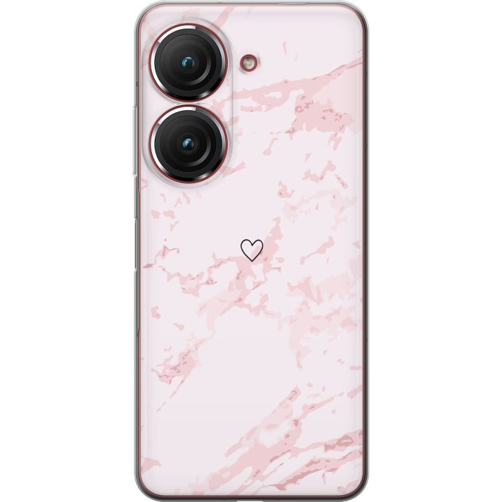 Mobilcover til Asus Zenfone 9 med Rosa Hjerte motiv i gruppen SMARTPHONES & TABLETS / Mobil Beskyttelse / Asus hos TP E-commerce Nordic AB (A52075)