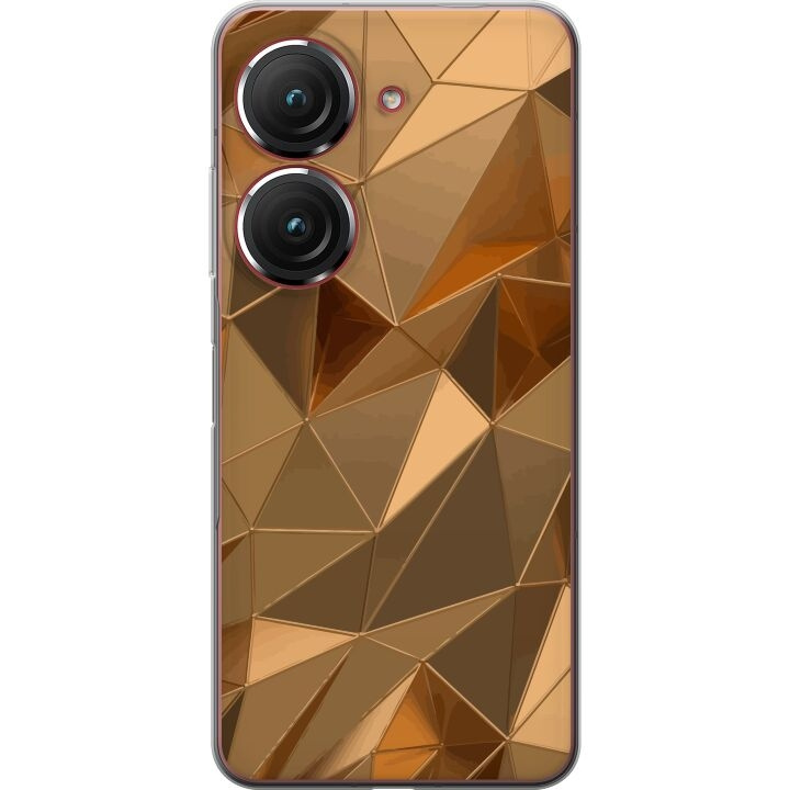 Mobilcover til Asus Zenfone 9 med 3D Guld motiv i gruppen SMARTPHONES & TABLETS / Mobil Beskyttelse / Asus hos TP E-commerce Nordic AB (A52076)