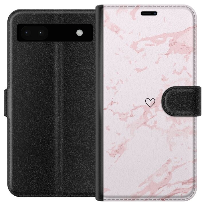 Tegnebogsetui til Google Pixel 6a med Rosa Hjerte motiv i gruppen SMARTPHONES & TABLETS / Mobil Beskyttelse / Google hos TP E-commerce Nordic AB (A52129)