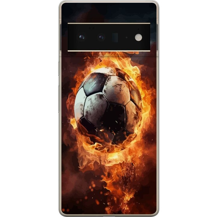 Mobilcover til Google Pixel 6 Pro med Fodbold motiv i gruppen SMARTPHONES & TABLETS / Mobil Beskyttelse / Google hos TP E-commerce Nordic AB (A52181)