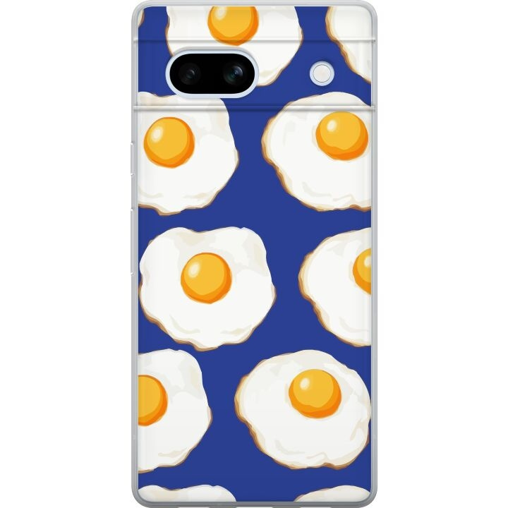 Mobilcover til Google Pixel 7a med Stegte æg motiv i gruppen SMARTPHONES & TABLETS / Mobil Beskyttelse / Google hos TP E-commerce Nordic AB (A52247)
