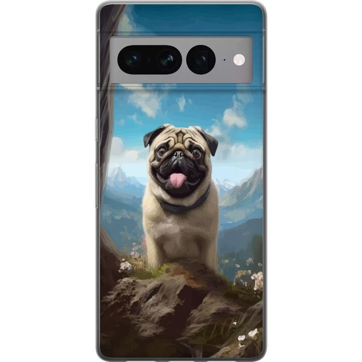 Mobilcover til Google Pixel 7 Pro med Glad Hund motiv i gruppen SMARTPHONES & TABLETS / Mobil Beskyttelse / Google hos TP E-commerce Nordic AB (A52286)