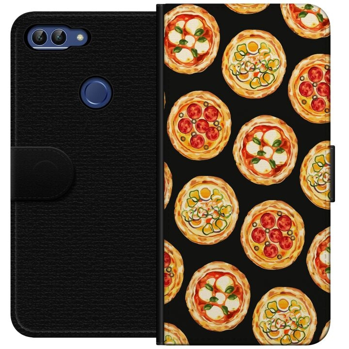 Tegnebogsetui til Huawei P smart med Pizza motiv i gruppen SMARTPHONES & TABLETS / Mobil Beskyttelse / Huawei/Honori hos TP E-commerce Nordic AB (A52632)