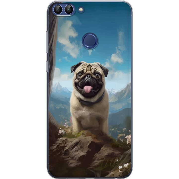 Mobilcover til Huawei P smart med Glad Hund motiv i gruppen SMARTPHONES & TABLETS / Mobil Beskyttelse / Huawei/Honori hos TP E-commerce Nordic AB (A52664)