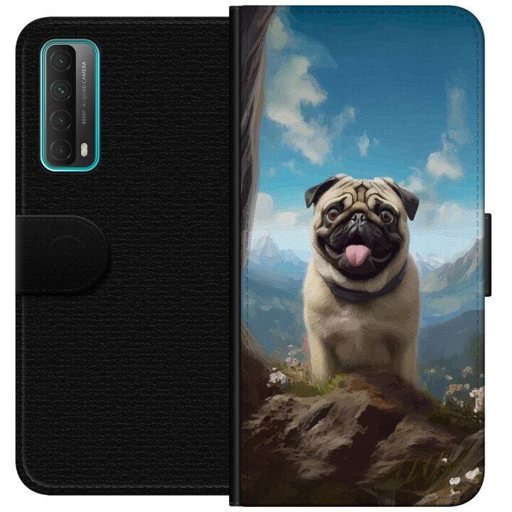 Tegnebogsetui til Huawei P smart 2021 med Glad Hund motiv i gruppen SMARTPHONES & TABLETS / Mobil Beskyttelse / Huawei/Honori hos TP E-commerce Nordic AB (A52691)