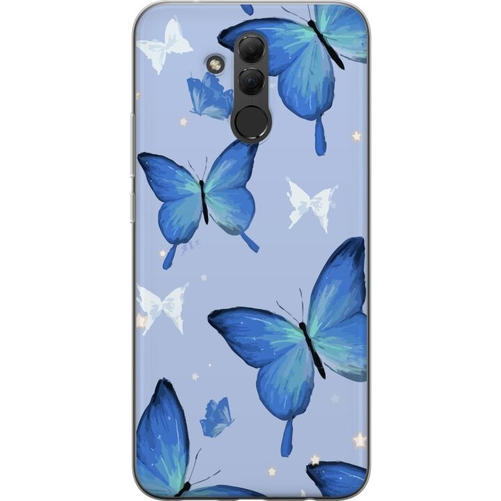 Mobilcover til Huawei Mate 20 lite med Blå sommerfugle motiv i gruppen SMARTPHONES & TABLETS / Mobil Beskyttelse / Huawei/Honori hos TP E-commerce Nordic AB (A52797)