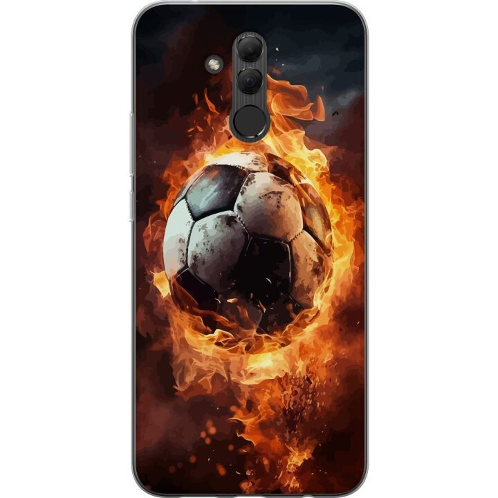 Mobilcover til Huawei Mate 20 lite med Fodbold motiv i gruppen SMARTPHONES & TABLETS / Mobil Beskyttelse / Huawei/Honori hos TP E-commerce Nordic AB (A52802)