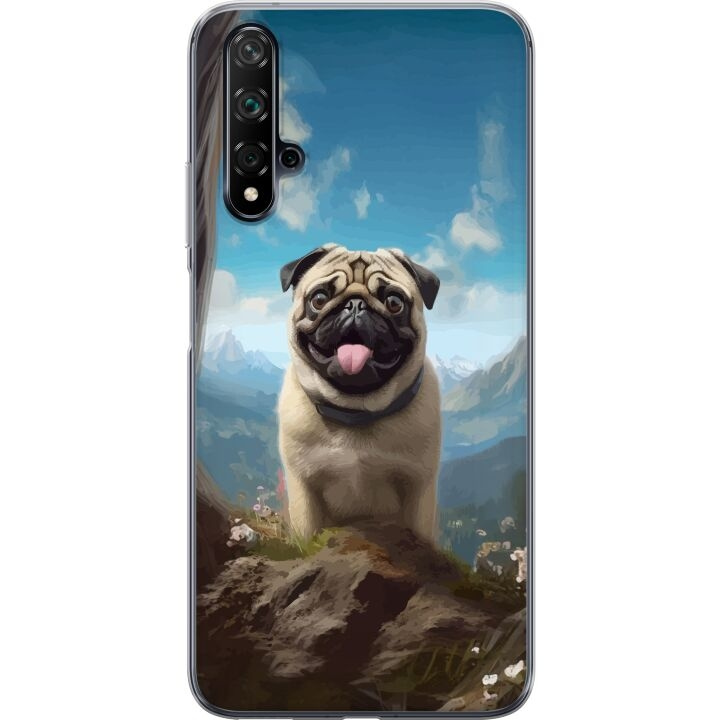 Mobilcover til Huawei nova 5T med Glad Hund motiv i gruppen SMARTPHONES & TABLETS / Mobil Beskyttelse / Huawei/Honori hos TP E-commerce Nordic AB (A52934)