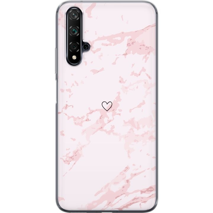 Mobilcover til Huawei nova 5T med Rosa Hjerte motiv i gruppen SMARTPHONES & TABLETS / Mobil Beskyttelse / Huawei/Honori hos TP E-commerce Nordic AB (A52939)