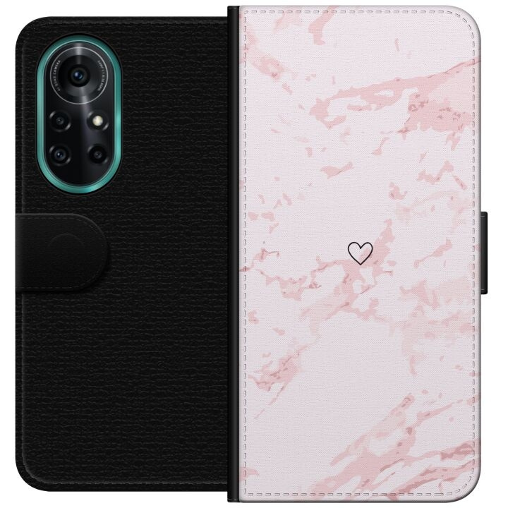 Tegnebogsetui til Huawei nova 8 Pro med Rosa Hjerte motiv i gruppen SMARTPHONES & TABLETS / Mobil Beskyttelse / Huawei/Honori hos TP E-commerce Nordic AB (A52966)