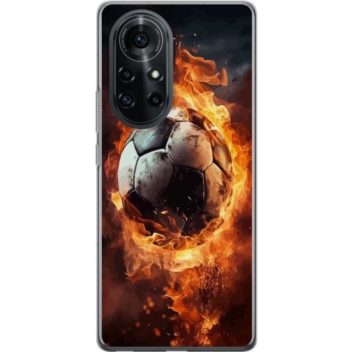 Mobilcover til Huawei nova 8 Pro med Fodbold motiv i gruppen SMARTPHONES & TABLETS / Mobil Beskyttelse / Huawei/Honori hos TP E-commerce Nordic AB (A52991)