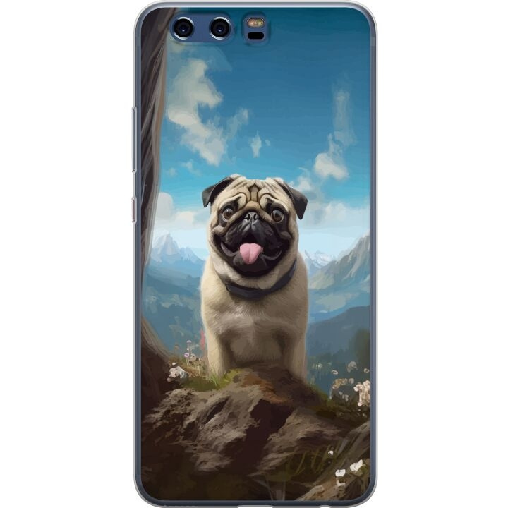 Mobilcover til Huawei P10 med Glad Hund motiv i gruppen SMARTPHONES & TABLETS / Mobil Beskyttelse / Huawei/Honori hos TP E-commerce Nordic AB (A53015)