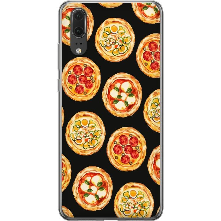 Mobilcover til Huawei P20 med Pizza motiv i gruppen SMARTPHONES & TABLETS / Mobil Beskyttelse / Huawei/Honori hos TP E-commerce Nordic AB (A53037)