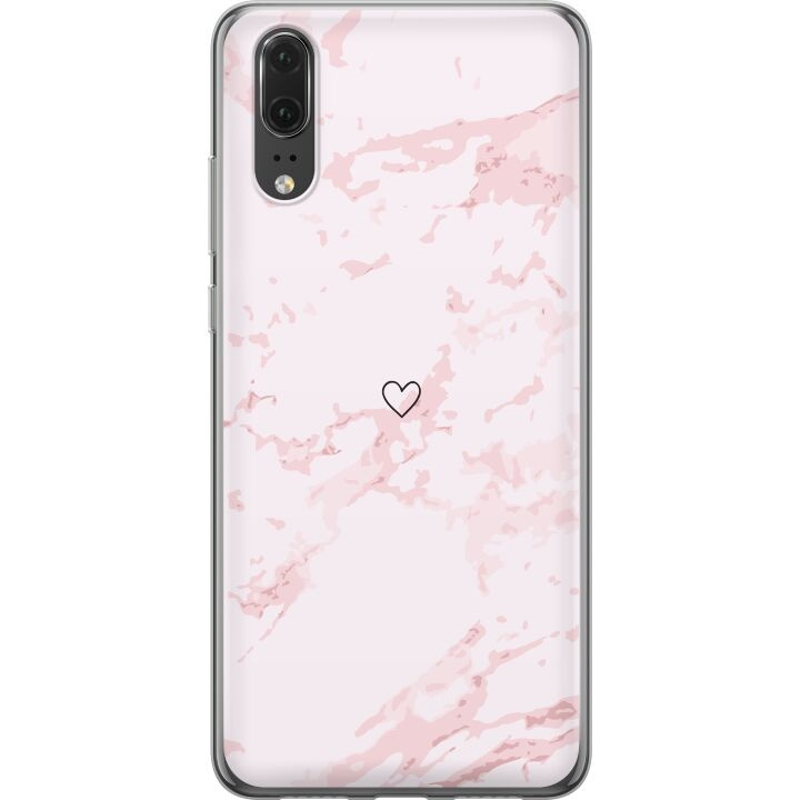 Mobilcover til Huawei P20 med Rosa Hjerte motiv i gruppen SMARTPHONES & TABLETS / Mobil Beskyttelse / Huawei/Honori hos TP E-commerce Nordic AB (A53047)