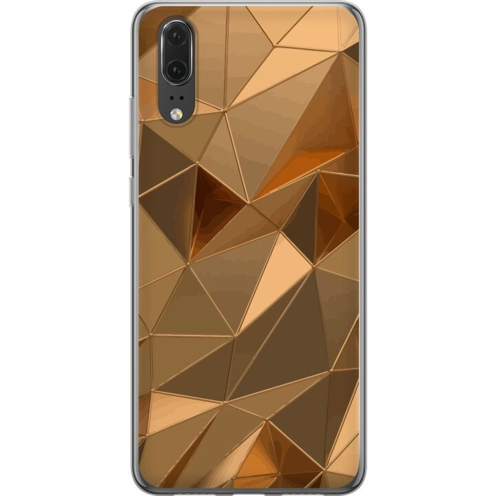 Mobilcover til Huawei P20 med 3D Guld motiv i gruppen SMARTPHONES & TABLETS / Mobil Beskyttelse / Huawei/Honori hos TP E-commerce Nordic AB (A53048)