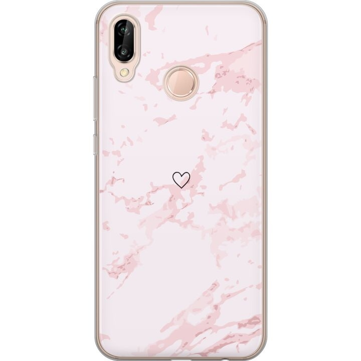 Mobilcover til Huawei P20 lite med Rosa Hjerte motiv i gruppen SMARTPHONES & TABLETS / Mobil Beskyttelse / Huawei/Honori hos TP E-commerce Nordic AB (A53101)