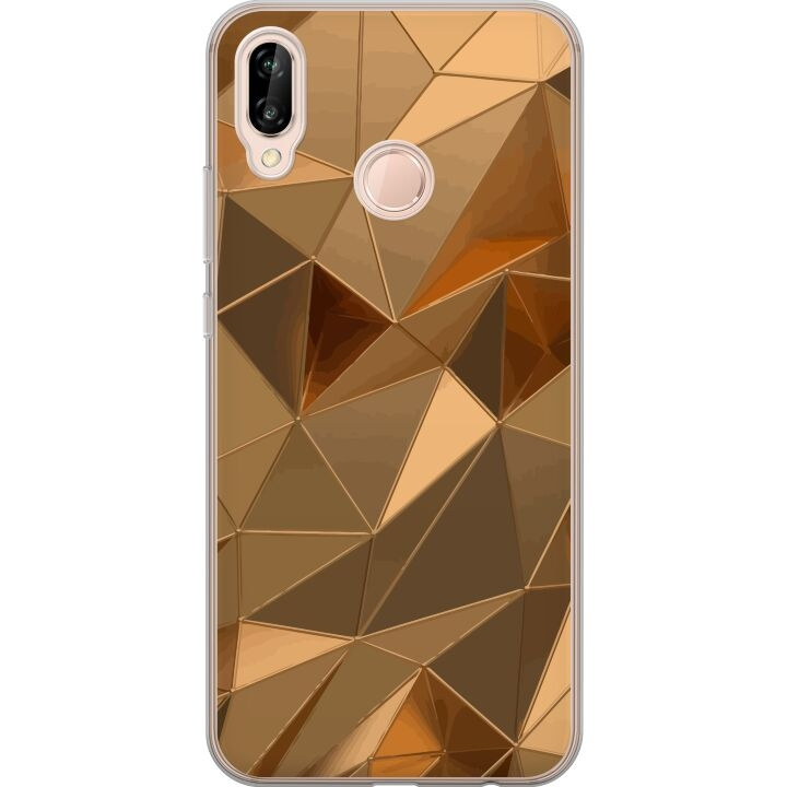 Mobilcover til Huawei P20 lite med 3D Guld motiv i gruppen SMARTPHONES & TABLETS / Mobil Beskyttelse / Huawei/Honori hos TP E-commerce Nordic AB (A53102)