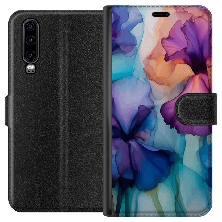 Tegnebogsetui til Huawei P30 med Magiske blomster motiv i gruppen SMARTPHONES & TABLETS / Mobil Beskyttelse / Huawei/Honori hos TP E-commerce Nordic AB (A53162)