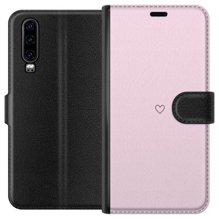 Tegnebogsetui til Huawei P30 med Hjerte motiv i gruppen SMARTPHONES & TABLETS / Mobil Beskyttelse / Huawei/Honori hos TP E-commerce Nordic AB (A53178)