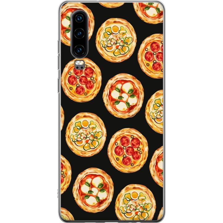 Mobilcover til Huawei P30 med Pizza motiv i gruppen SMARTPHONES & TABLETS / Mobil Beskyttelse / Huawei/Honori hos TP E-commerce Nordic AB (A53199)