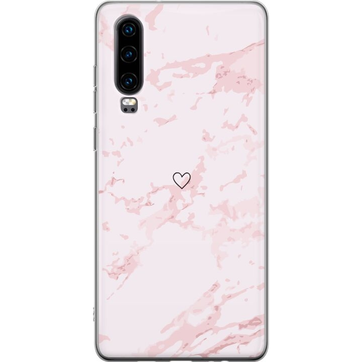 Mobilcover til Huawei P30 med Rosa Hjerte motiv i gruppen SMARTPHONES & TABLETS / Mobil Beskyttelse / Huawei/Honori hos TP E-commerce Nordic AB (A53209)