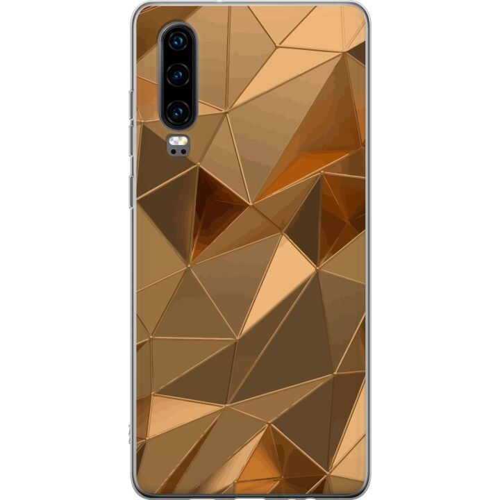 Mobilcover til Huawei P30 med 3D Guld motiv i gruppen SMARTPHONES & TABLETS / Mobil Beskyttelse / Huawei/Honori hos TP E-commerce Nordic AB (A53210)