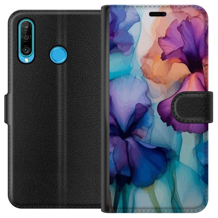 Tegnebogsetui til Huawei P30 lite med Magiske blomster motiv i gruppen SMARTPHONES & TABLETS / Mobil Beskyttelse / Huawei/Honori hos TP E-commerce Nordic AB (A53216)