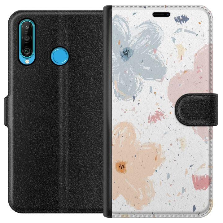 Tegnebogsetui til Huawei P30 lite med Blomster motiv i gruppen SMARTPHONES & TABLETS / Mobil Beskyttelse / Huawei/Honori hos TP E-commerce Nordic AB (A53225)