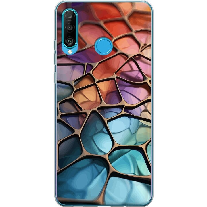 Mobilcover til Huawei P30 lite med Metallict mønster motiv i gruppen SMARTPHONES & TABLETS / Mobil Beskyttelse / Huawei/Honori hos TP E-commerce Nordic AB (A53250)