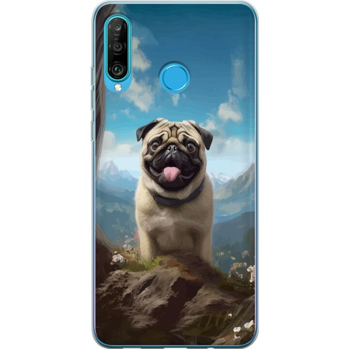 Mobilcover til Huawei P30 lite med Glad Hund motiv i gruppen SMARTPHONES & TABLETS / Mobil Beskyttelse / Huawei/Honori hos TP E-commerce Nordic AB (A53258)