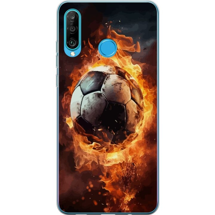 Mobilcover til Huawei P30 lite med Fodbold motiv i gruppen SMARTPHONES & TABLETS / Mobil Beskyttelse / Huawei/Honori hos TP E-commerce Nordic AB (A53261)