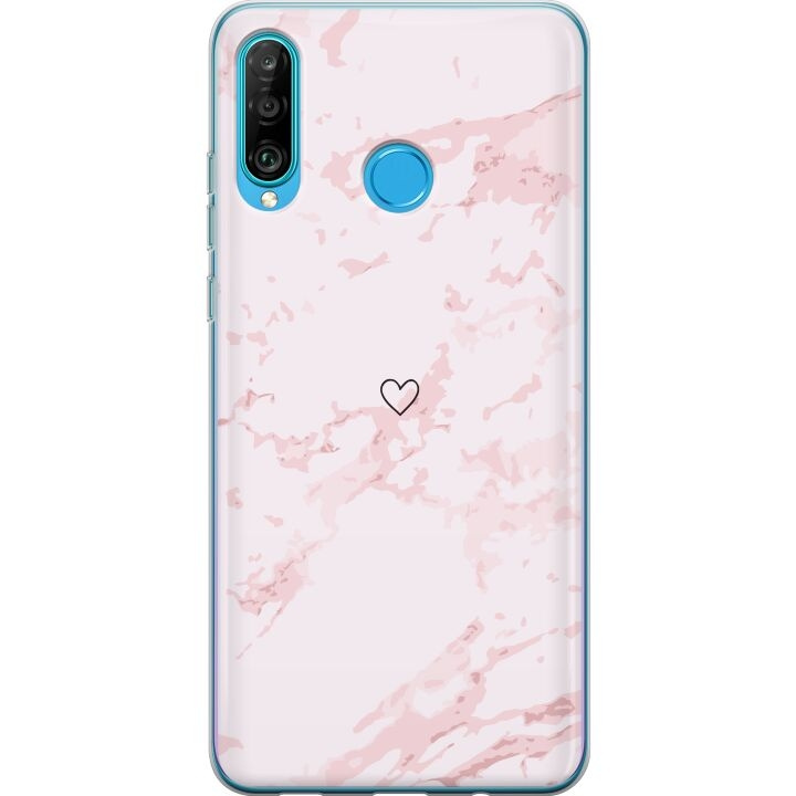 Mobilcover til Huawei P30 lite med Rosa Hjerte motiv i gruppen SMARTPHONES & TABLETS / Mobil Beskyttelse / Huawei/Honori hos TP E-commerce Nordic AB (A53263)