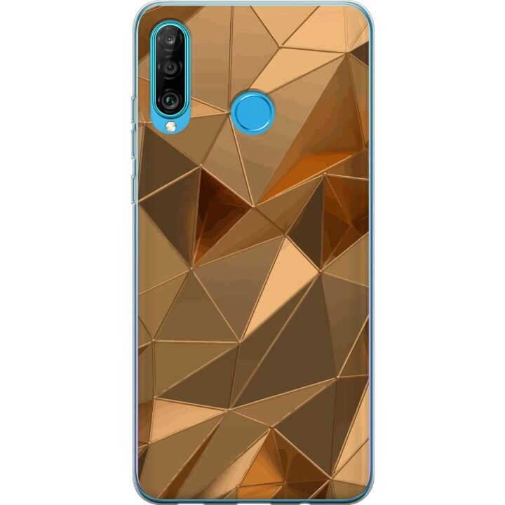 Mobilcover til Huawei P30 lite med 3D Guld motiv i gruppen SMARTPHONES & TABLETS / Mobil Beskyttelse / Huawei/Honori hos TP E-commerce Nordic AB (A53264)