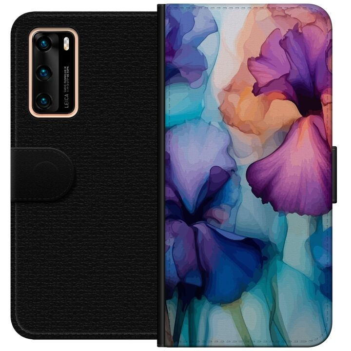 Tegnebogsetui til Huawei P40 med Magiske blomster motiv i gruppen SMARTPHONES & TABLETS / Mobil Beskyttelse / Huawei/Honori hos TP E-commerce Nordic AB (A53324)