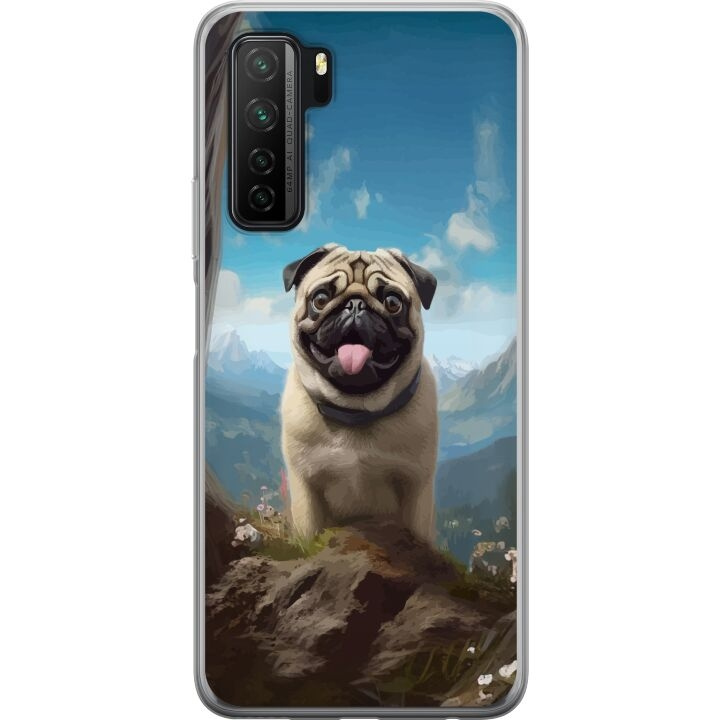 Mobilcover til Huawei P40 lite 5G med Glad Hund motiv i gruppen SMARTPHONES & TABLETS / Mobil Beskyttelse / Huawei/Honori hos TP E-commerce Nordic AB (A53447)