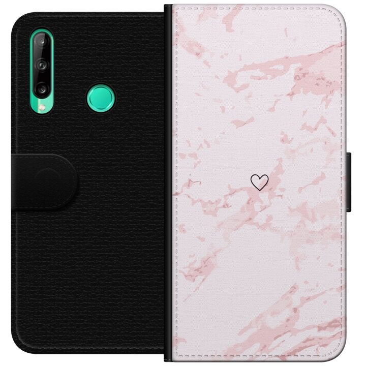 Tegnebogsetui til Huawei P40 lite E med Rosa Hjerte motiv i gruppen SMARTPHONES & TABLETS / Mobil Beskyttelse / Huawei/Honori hos TP E-commerce Nordic AB (A53479)