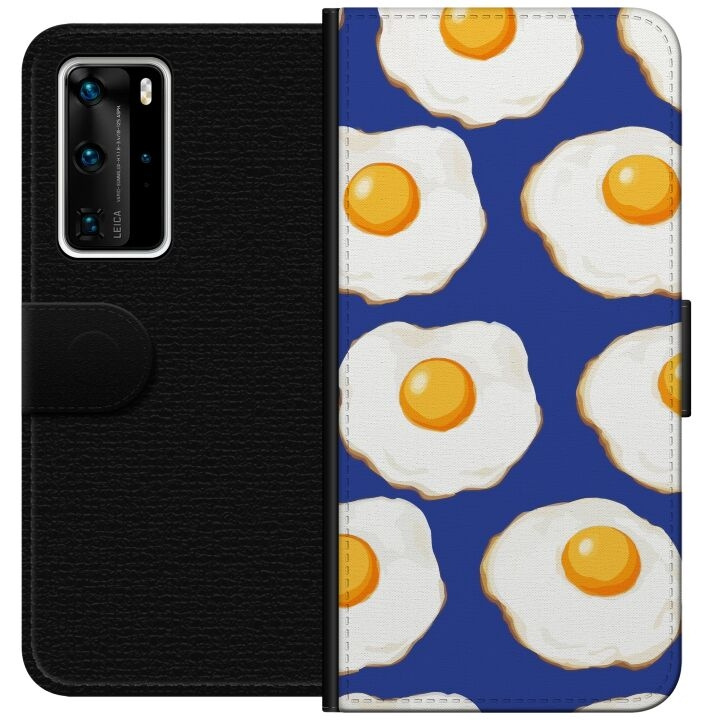 Tegnebogsetui til Huawei P40 Pro med Stegte æg motiv i gruppen SMARTPHONES & TABLETS / Mobil Beskyttelse / Huawei/Honori hos TP E-commerce Nordic AB (A53516)