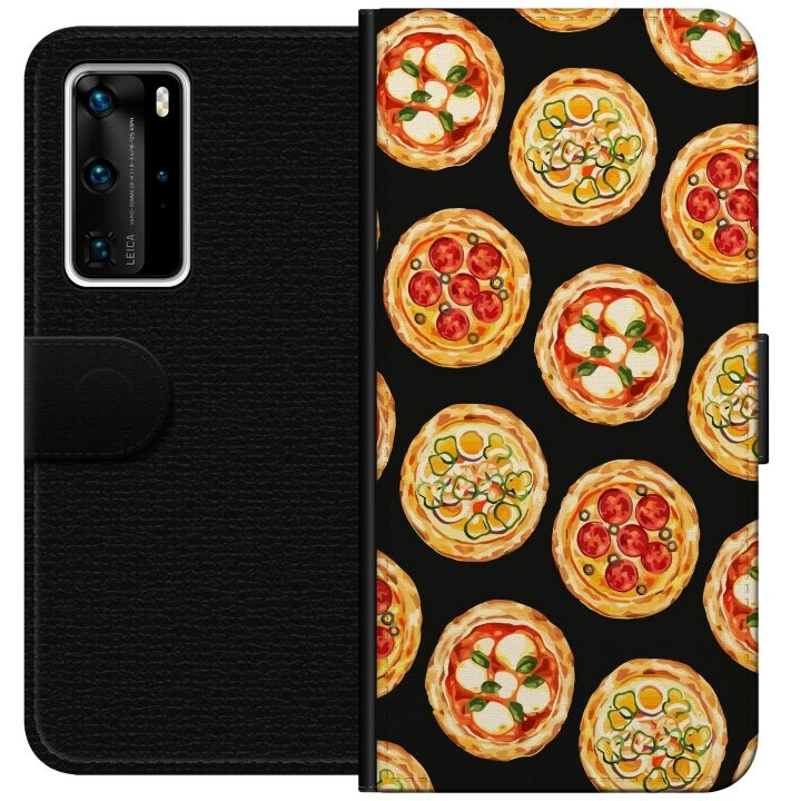 Tegnebogsetui til Huawei P40 Pro med Pizza motiv i gruppen SMARTPHONES & TABLETS / Mobil Beskyttelse / Huawei/Honori hos TP E-commerce Nordic AB (A53523)