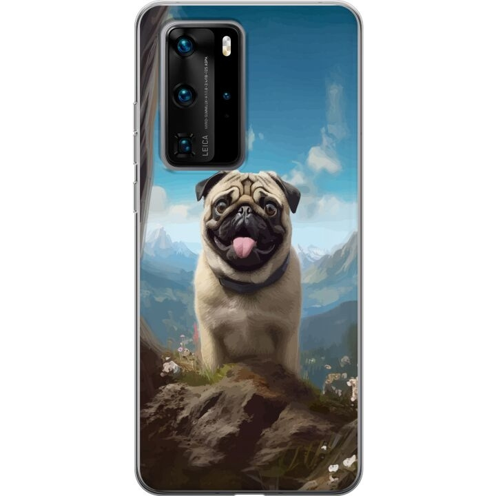 Mobilcover til Huawei P40 Pro med Glad Hund motiv i gruppen SMARTPHONES & TABLETS / Mobil Beskyttelse / Huawei/Honori hos TP E-commerce Nordic AB (A53555)